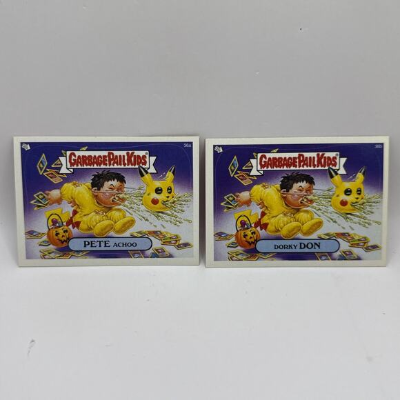 2004 Garbage Pail Kids All-New Series 2 Pete Achoo Dorky Don 36a 36b GPK Pokemon - Picture 1 of 6